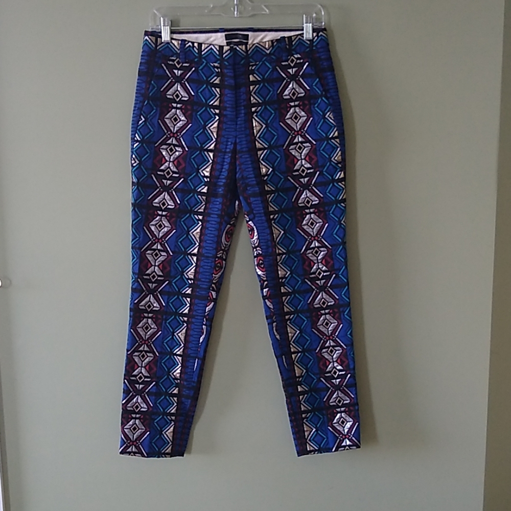J. Crew Maddie Pant Windowpane Jacquard Sz 0